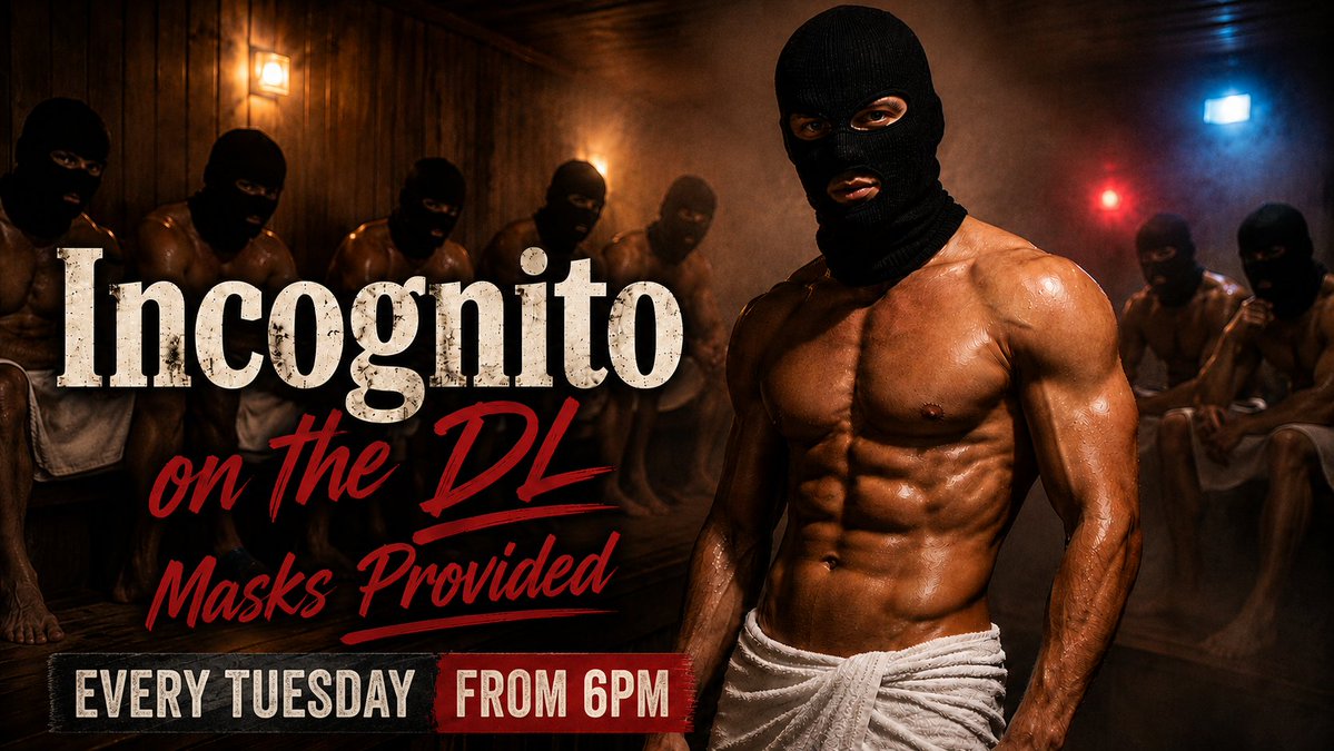 PipeworksLeeds's tweet photo. Every Tuesday 6PM–Midnight
Slip into the shadows… incognito, irresistible, untouchable.
Mask on. Inhibitions off.
Step onto the DL and indulge your curiosity in ways you’ve never dared before.
#ThePipeworksLeeds #GayLeeds #GaySauna #LGBTQUK #GayLife https://t.co/3LcMSv9XJg