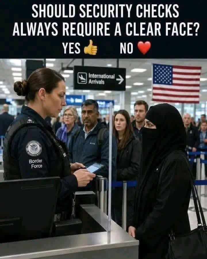 HOTMAGAX's tweet photo. Important Question at International Arrivals:
Should security always require a clear face for ID check?

YES 👍  /  NO ❤️ https://t.co/iQAOt2xXjw
