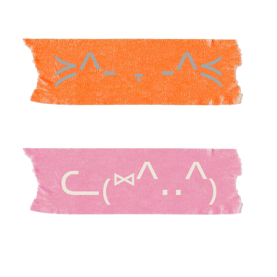 itstinks_'s tweet photo. Kaomoji tape #png 
‐— personal use only 🧷🗒