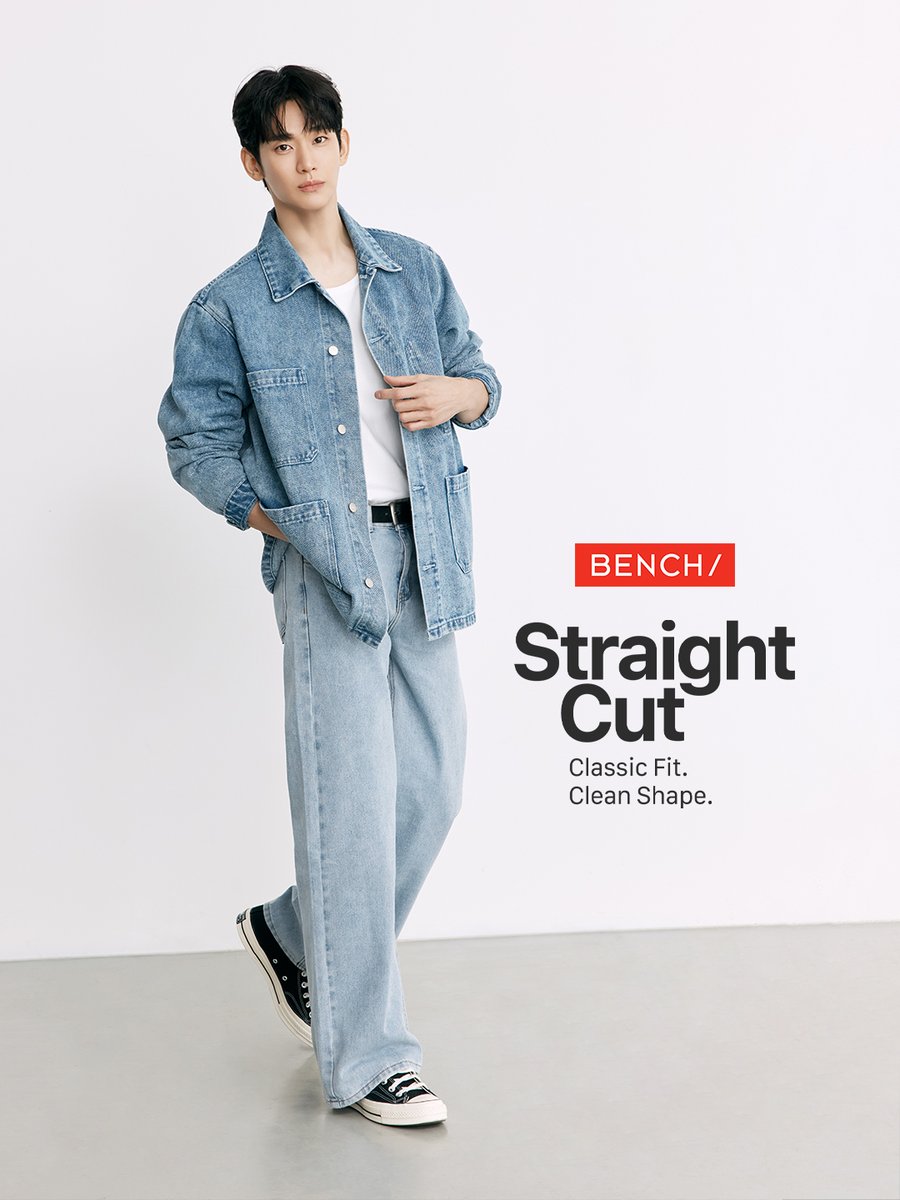 benchtm's tweet photo. A clean cut. A classic silhouette. Kim Soo Hyun in Straight Cut jeans. #BENCHDenims

Get his look:
Jacket (BWL0033BU2) P1,499
Pants (BPD0928DB2) P1,099

#BENCHxKimSooHyun #GlobalBENCHsetter

Buy Official, Buy Original! Get these products plus more from our official online stores:
🔗https://t.co/dCakf3y0ut
🔗https://t.co/mCjQW8YyLl
🔗https://t.co/UVQJ0Gsijm
🔗https://t.co/IOwcnZkcrg
🔗https://t.co/wsNPbfTYRw

Buy only from official BENCH stores and online platforms to ensure authentic and high-quality products.
