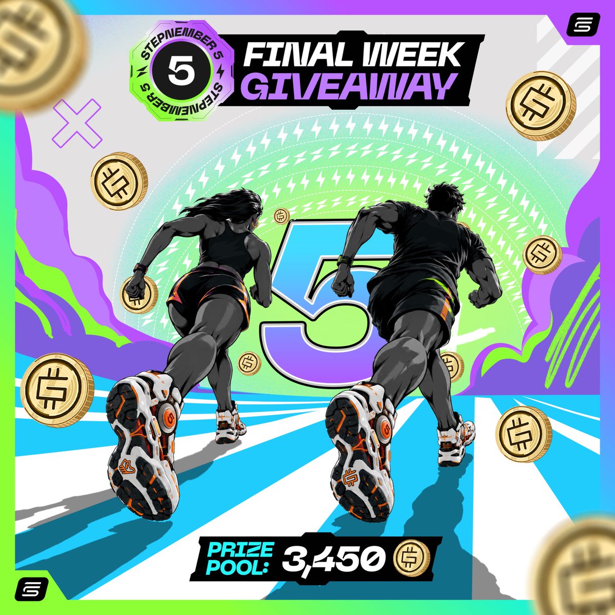 CioSilv's tweet photo. 🎉 #STEPNEMBER5 FINAL WEEK GIVEAWAY 🎉

We’ve reached the final week of STEPNEMBER5! To celebrate all the sweat, energy, and upgrades this month, we are selecting 5 lucky winners (690 GMT each).

How to enter:
1️⃣ Like & RT 
2️⃣ Follow @CioSilv @TheGreekQue3n @Super_Taxy @BastiMeta @DailyM2Edose @Grouchy1031 @KleberSTEPN @Crypto30Y 
3️⃣ Drop a screenshot of your biggest achievement or best session from STEPNEMBER 5 in the comments! 📸 4️⃣ Tag 1 running buddie 👟
⏰ Ends: Friday, September 25

Good luck, everyone! Let's finish STEPNEMBER strong! 💪🔥