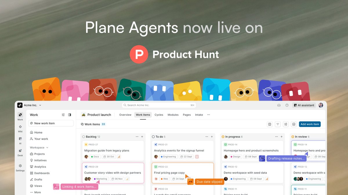planepowers's tweet photo. Plane Agents are now live on Product Hunt! Support us here - https://t.co/AOxShlFRMW https://t.co/8Hplmrc7PP