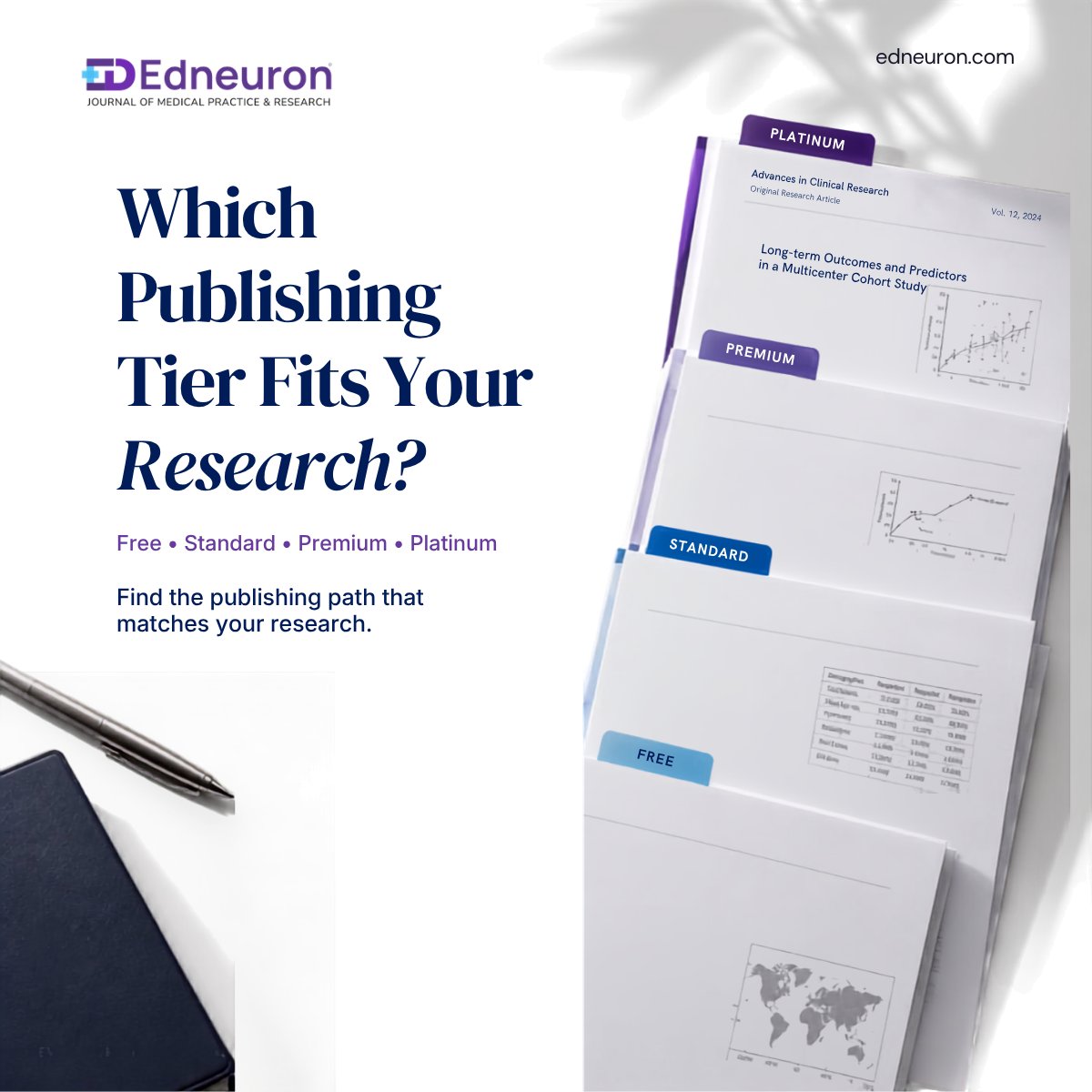 _edneuron's tweet photo. Every research project is different. Your publishing pathway should be too.

🔹 Free – First-time researchers
🔹 Standard – General submissions
🔹 Premium – 7-day expedited publishing
🔹 Platinum – Advanced &amp; complex research
Which tier fits your research? 👇
#Edneuron #Publish https://t.co/mEtdw5sIRz
