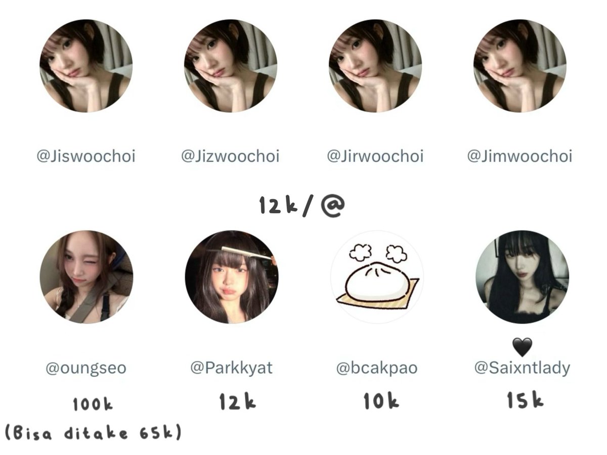 geerbera's tweet photo. @ username usn idol related mulchar.
Based on : Jiwoochoi, Youngseo, Parkkya, Bakpao, Saintlady.

#bealanja https://t.co/M5vooaU64U