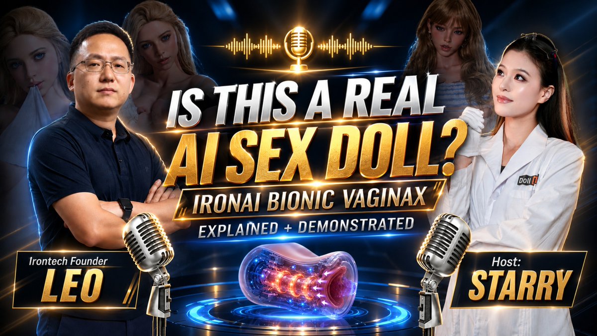 IrontechDollLeo's tweet photo. 🕶️Always a pleasure chatting with Starry @DollLabOfficial
😜Curious about IronAI Bionic Vagina? Check this out.
▶️https://t.co/9W6CsXi6jl via @YouTube
#IrontechDoll #SexDoll https://t.co/AlRd1AWHdK