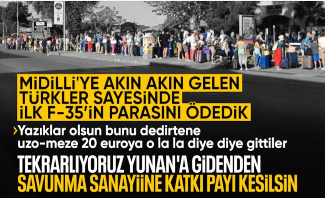sonkansvaloglu's tweet photo. Mesele Midilli’ye giden Türk vatandaşı değildir. İnsanlar tatilini istediği yerde yapar. Asıl mesele, Türkiye’nin kendi turizm değerlerini neden vatandaşına yeterince cazip hale getiremediğidir. https://t.co/jkl9iL1ggx
