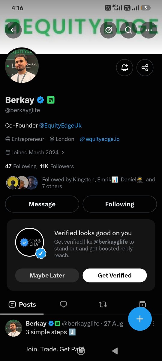 JJ0rske's tweet photo. @theplaymakerxx @EquityEdgeUK @berkayglife @kingstonpips @Danieltrades @KINGKLC001 @DivineUiX @deartrader__ All task completed successfully https://t.co/WsAZSp02YL