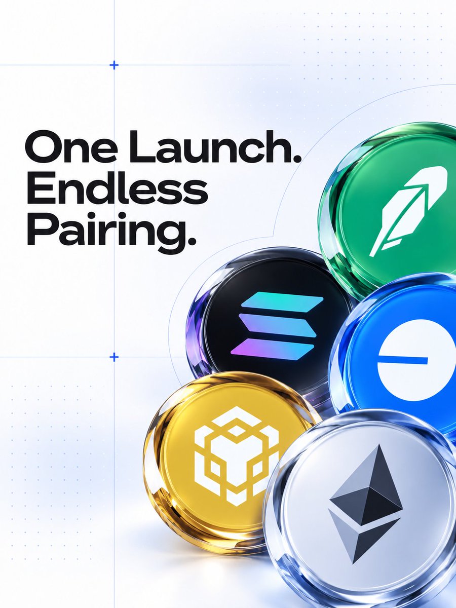 PairPadOrg's tweet photo. One launch, more than one ecosystem.
Launch your token on Robinhood Chain and connect it with assets from networks like Solana, Base, BNB Chain and Ethereum. The goal is simple: give every new token a way to build a broader market instead of staying isolated on one chain. https://t.co/gBZFeLGazy