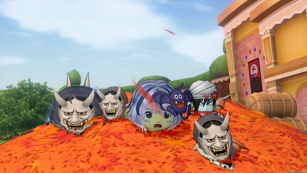 n0217_dqx's tweet photo. 少し前だけど、フレさんがドレアをお披露目してくれた！
私のドレアをイメージしてくれたらしい！
素敵すぎてテンション上がりました🥰

パシャしてたらどんどん集まって、みんなで鬼になりました👹 https://t.co/h997JXUQCW