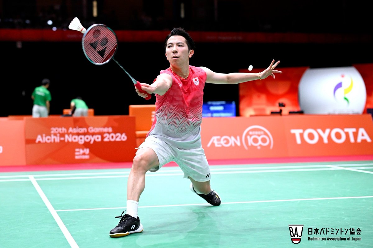 Badminton_BAJ's tweet photo. 【アジア大会（2026愛知・名古屋）】
男子団体戦　準々決勝・結果
インド 3-0 日本 

🏸第一試合
SEN Lakshya 2-1 奈良岡功大
🏸第二試合
RANKIREDDY Satwiksairaj/SHETTY Chirag 2-0 保木卓朗/小林優吾
🏸第三試合
SHETTY Ayush 2-0 渡邉航貴

たくさんの応援ありがとうございました！
個人戦も引き続き応援よろしくお願いします！！

#TEAMJAPAN
#ともに一歩踏み出す勇気を #IPPO
#アジア大会 #バドミントン
@TeamJapan