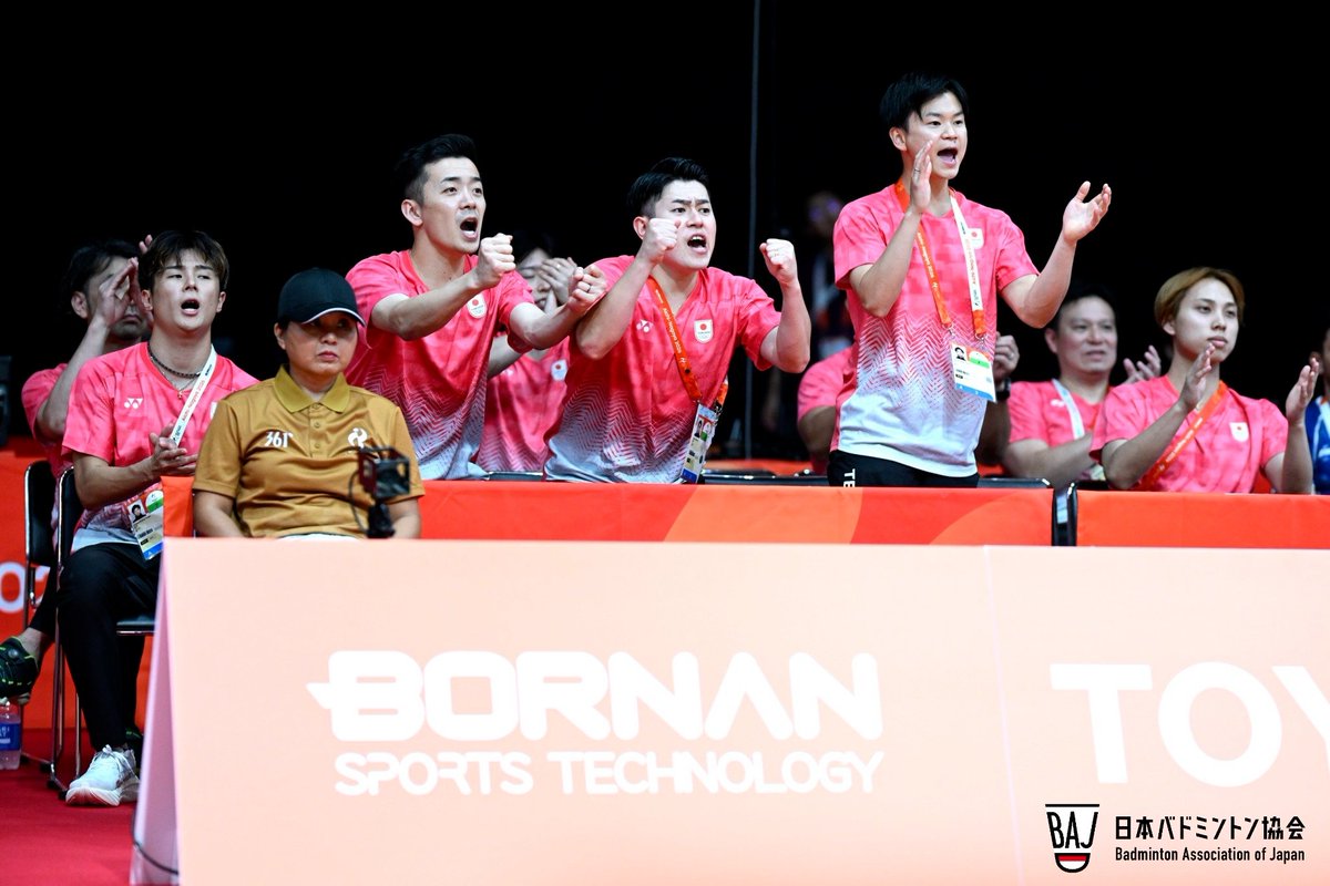 Badminton_BAJ's tweet photo. 【アジア大会（2026愛知・名古屋）】
男子団体戦　準々決勝・結果
インド 3-0 日本 

🏸第一試合
SEN Lakshya 2-1 奈良岡功大
🏸第二試合
RANKIREDDY Satwiksairaj/SHETTY Chirag 2-0 保木卓朗/小林優吾
🏸第三試合
SHETTY Ayush 2-0 渡邉航貴

たくさんの応援ありがとうございました！
個人戦も引き続き応援よろしくお願いします！！

#TEAMJAPAN
#ともに一歩踏み出す勇気を #IPPO
#アジア大会 #バドミントン
@TeamJapan