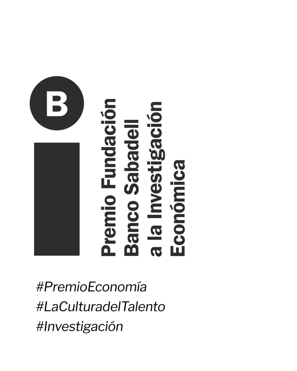FBSabadell's tweet photo. El Dr. @isaacbaley, profesor de Economía en la @UPFBarcelona, ha sido reconocido con el XXV Premio Fundación Banco Sabadell a la Investigación Económica.

🔗 Más info en nuestra web.

#LaCulturadelTalento #Investigación #PremioEconomía @BancoSabadell https://t.co/705Kxn6DkQ