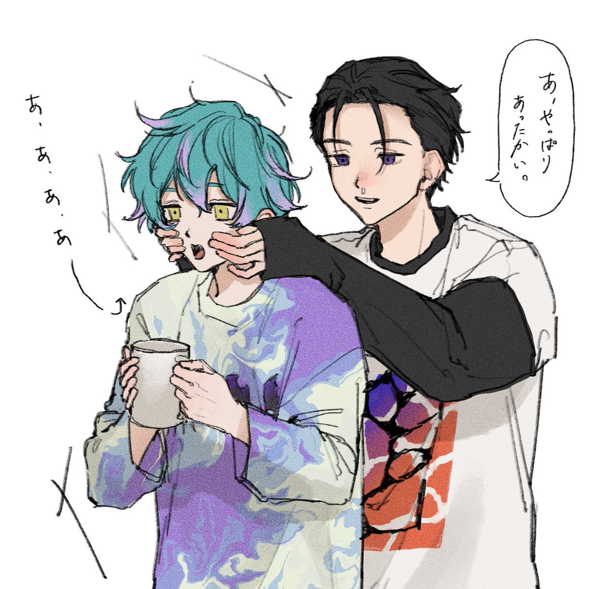 Lily_aiueo's tweet photo. 🧡デス会議🩵 https://t.co/DKAsks8P1X