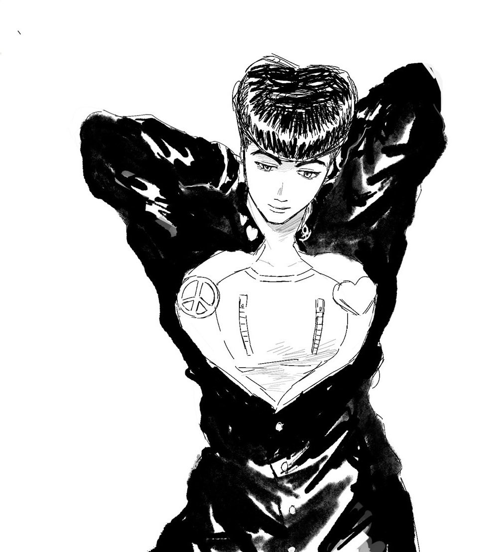 siaqrlvie44507's tweet photo. I think I like josuke. hmm idk tho…#jjba https://t.co/F2TbnuyoFt