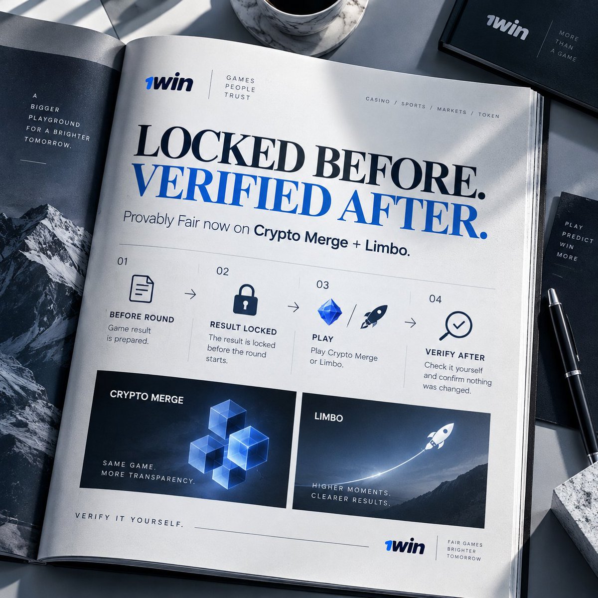 MATHEW_KINZY's tweet photo. Locked before you play.
Verifiable after you play.
Unchangeable by anyone.

Crypto Merge + Limbo just got Provably Fair

PLAY → RESULT → VERIFY.

This is what fair gaming actually looks like.

Play both on @1win →  https://t.co/WM2jZ9OePF

Nothing hidden. Nothing changed. Ever.