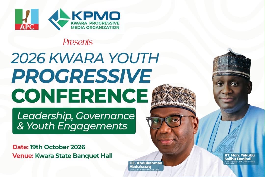 KwaraPMO's tweet photo. KWARA PROGRESSIVE YOUTH CONFERENCE 2026

Leadership • Governance • Youth Inclusion • Party Unity

The Kwara Progressive Media Organization (KPMO), under the leadership of Amb. Adeyefa Moses Pelumi, ANIPR, is set to convene the Kwara Progressive Youth Conference 2026 (KPYC2026) https://t.co/MkqjHy3dbp