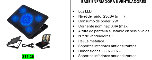 gpcompu's tweet photo. #Accesorios #Tecnología #Computadores #Gpcompu #Ventilador #base #enfriamiento
Base de Enfriamiento para Laptops
WhatsApp: 0999719180
Catálogo Digital: https://t.co/Sc8Sg7OhRE https://t.co/w5ns0epgip
