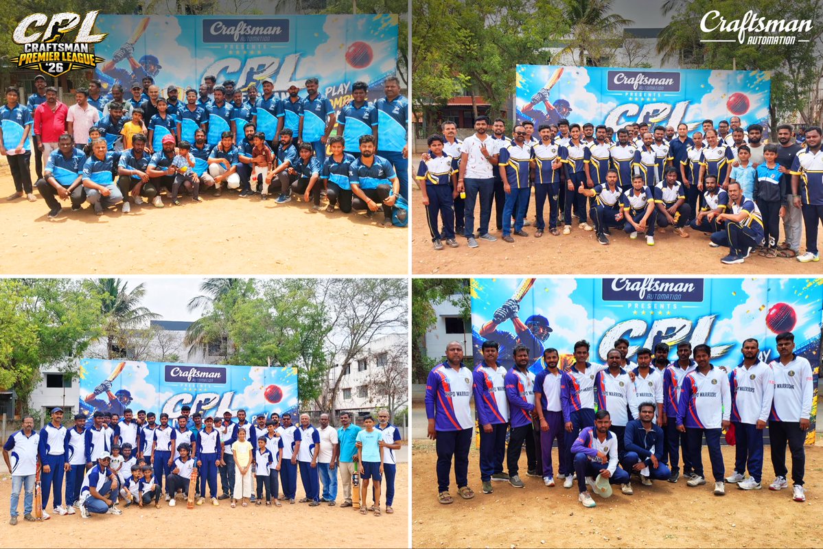 cmautomation's tweet photo. What an electrifying start to the Craftsman Premier league! 

Day 1 set the pitch ablaze with high-octane action, exceptional team spirit and nail biting finishes. 

Stay tuned for the day 2 highlights!

#CraftsmanPremierLeague #CPL #LifeAtCraftsman #EmployeeEngagement https://t.co/V7g8xQjnW2
