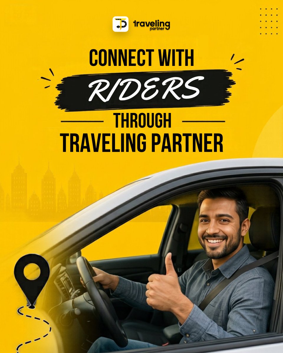 TravelPartnerHQ's tweet photo. Agar aap driver hain ya vehicle own karte hain, Traveling Partner ke saath riders se connect karein, rides complete karein aur apni earning opportunities ko grow karyn.

Download now!
https://t.co/1u69ZwRGmv

#TravelingPartner #Drivers #VehicleOwners #Riders #RidePlatform https://t.co/nQr1OEqSPe
