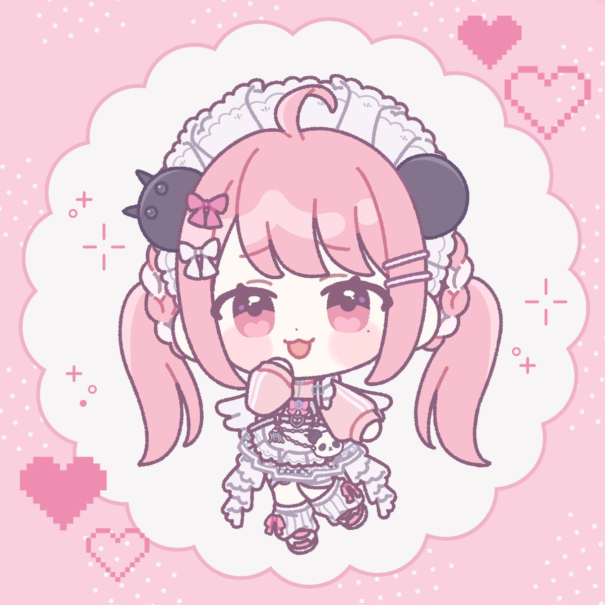 amadori_komugi's tweet photo. 🐼🎀
 #笹の絵 https://t.co/zUvLcvh4no