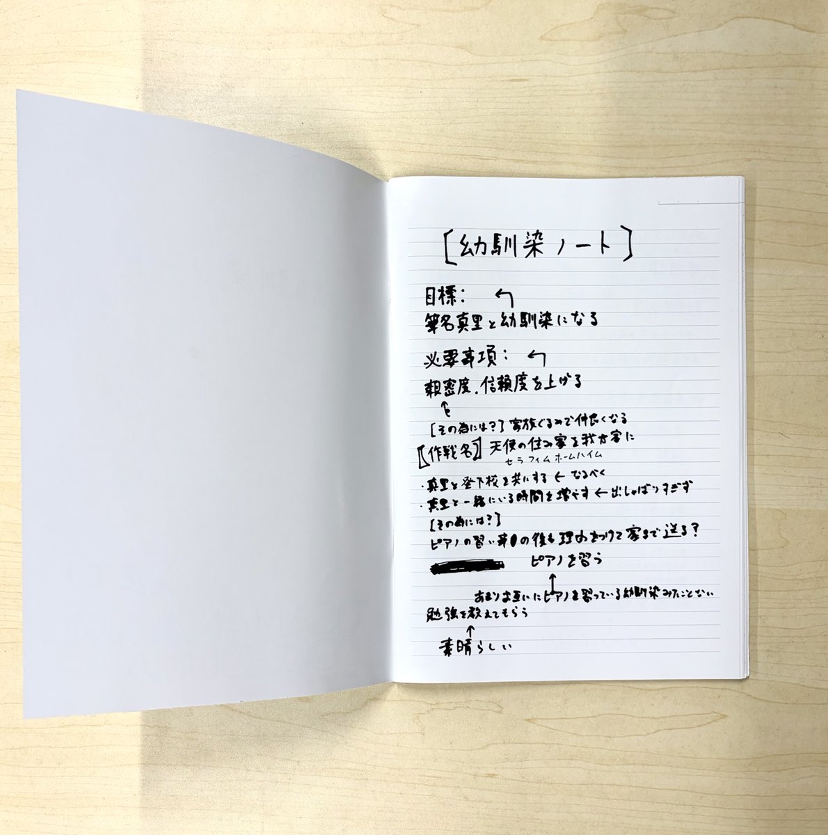 osananajimiriip's tweet photo. ＼いよいよあと2日！／
大阪の『ロフトプラスワンWEST』さんでのトークイベントが9月24日(木)に開催！

当日先行発売のグッズをご紹介！
作中に登場する「幼馴染ノート」を吉野さん直筆で再現！
直筆複製ページ以降はノートとしてご使用いただけます。

作品ロゴステッカーとセットで販売いたします！ https://t.co/5w0mje2MPN