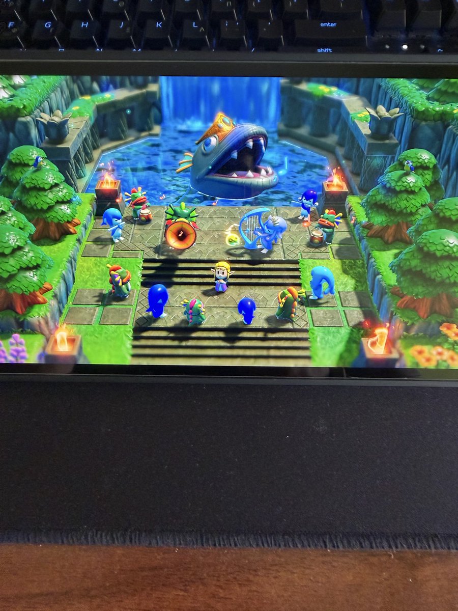 Scaphandros's tweet photo. Around 80% into Zelda: Echoes of wisdom. 
Cute little puzzles, maximum cozy vibes and wondering around having a good relaxing time. 🎮🕹️ #zelda #echoesofwisdom #nintendo #switch2 https://t.co/MhQCYvWmY2