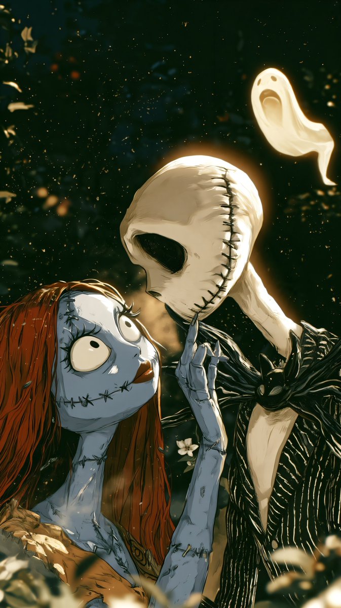 Classisco123's tweet photo. Jack Skellington and Sally HD Wallpaper 🎃 https://t.co/DHtsv5875i