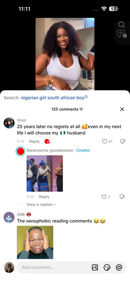 UchePOkoye's tweet photo. So this woman is asking her fellow South Africans their experience marrying Nigerian men.

Read the comments. https://t.co/shdhuuyVh5