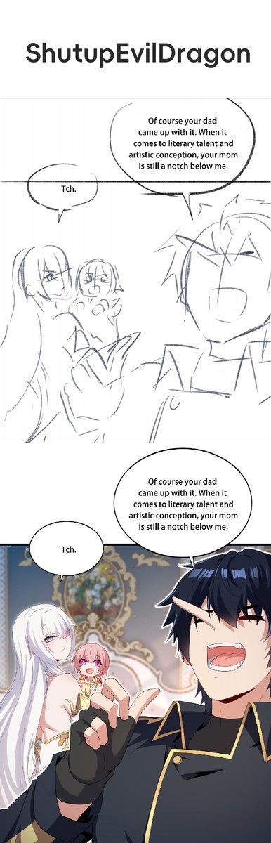 lolobun_mk's tweet photo. So far, I’ve mostly shared favorite early comic moments. This time, my editor suggested I post a few storyboard excerpts too, so I picked some parts I like to show with the final panels. Any scenes stand out to you?

#manga #ShutupEvilDragon https://t.co/HSocavNemq