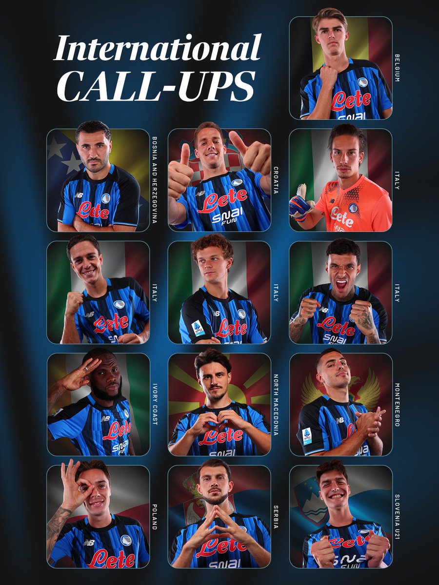 Atalanta_BC's tweet photo. Nerazzurri in international duty 🗺️⚽️ https://t.co/G2rIxQ1N5D