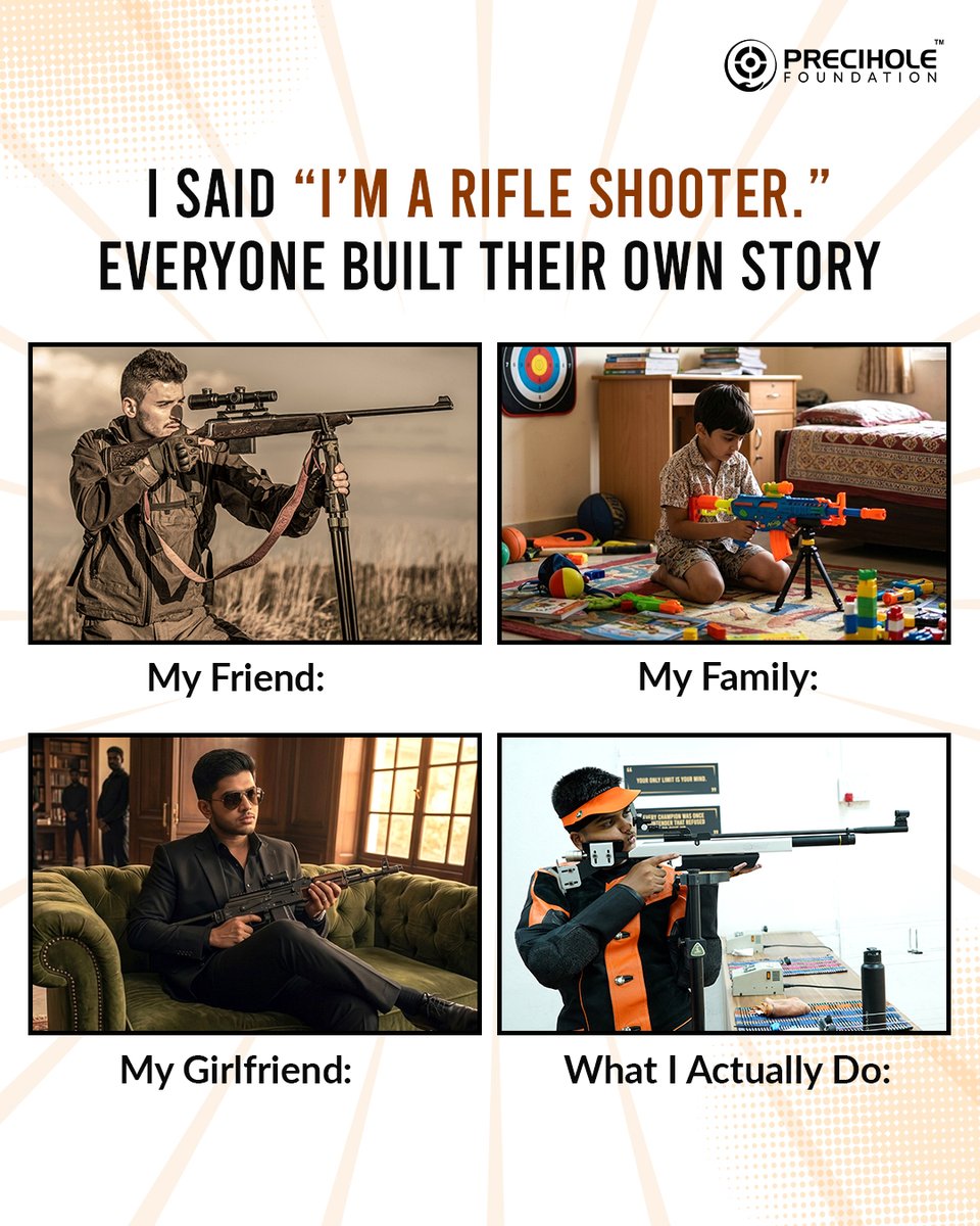 PFTCIndia1's tweet photo. #ShooterRealityCheck
When you first mentioned about your shooting passion, a different story must have been framed by your close ones. 
 Let us know in the comments! 👇
Call us at 8422840030📞☎️
*WE ARE CLOSED ON FRIDAY
.
#Olympics2026 #shootingcentre #shootingcoach #OlympicGames https://t.co/lT4gZ4h4xV