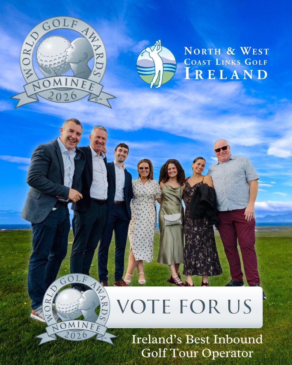 IrlLinksGolf's tweet photo. We Would Love Your Vote. ☘️💚
We’ve been nominated as “Ireland’s Best Inbound Golf Tour Operator”
by the 2026 @WorldGolfAwards and it’s a great honour. 
Voting Link in Bio, our story,
And copy/paste here
https://t.co/JQHY30B4uO https://t.co/VZiNVbcKC1