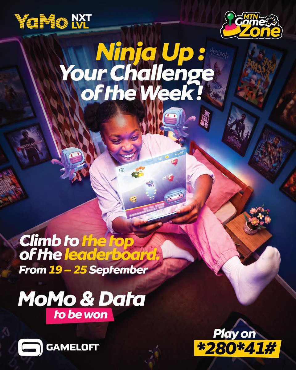 your_favoriti's tweet photo. Ninja mode: ON!
Instead of paying for data, play a game and win it!😃 the excitement that comes with winning 🏆🤩😝

→ Play now on Gameloft via
*280*41# and show us your ninja skills!
#YaMoNXTLVL
#MTNGameZone #LVLUP https://t.co/KZ0SsN25Tt