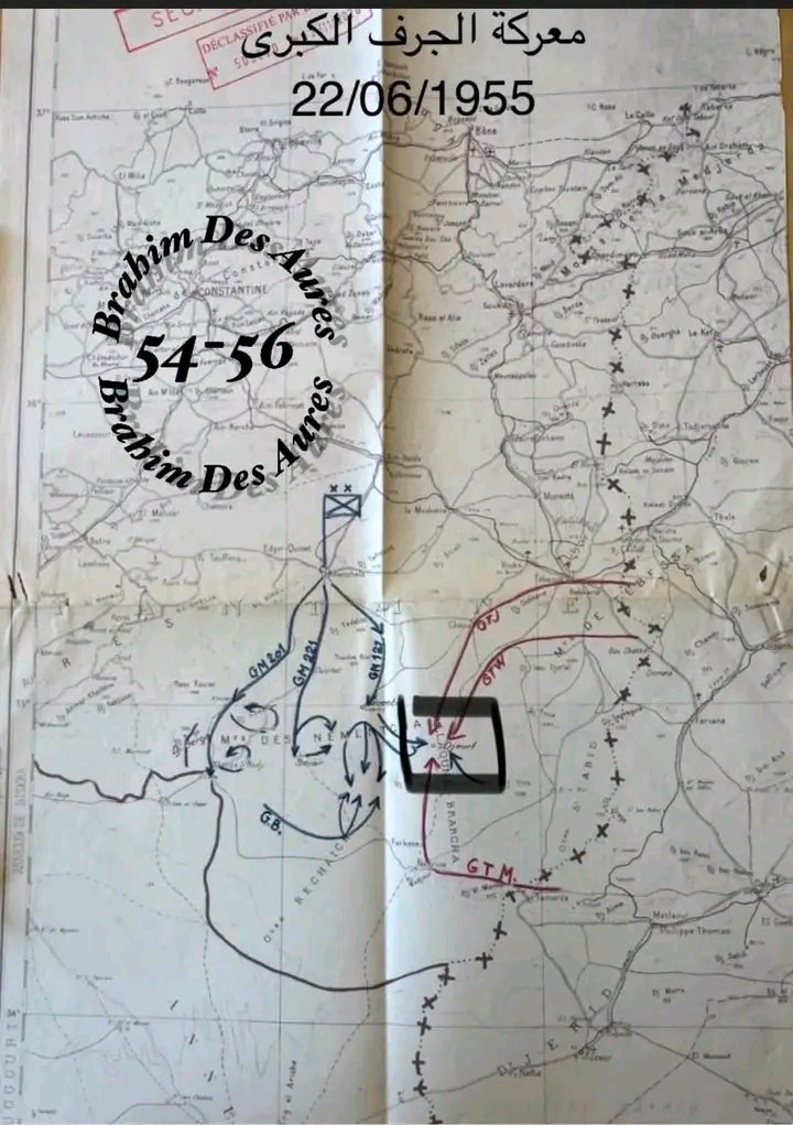DzMilHistory's tweet photo. On this day, September 22, 1955, the Battle of Greater Djorf broke out, one of the most prominent and fiercest battles of the Algerian Revolution.

In the Aurès Mountains, around 400 mujahideen led by Abbas Laghrour and Bachir Chihani succeeded in defeating a large French force https://t.co/S9OldFDxcO