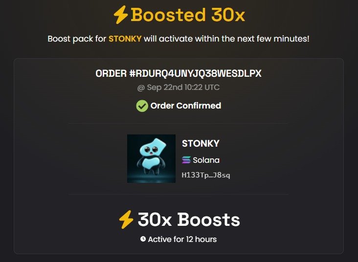 Stonkyfun's tweet photo. $STONKY 30x boosted! https://t.co/FF7t1Yv9NR