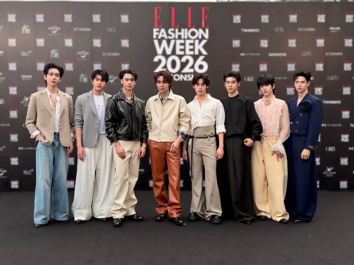 DomundiTV's tweet photo. “เก่ง” “น้ำปิง” “ลาเต้” “คิม” “ตี๋ตี๋” “ป๋อ” “โอม” และ “ภูผา” ร่วมงาน ELLE FASHION WEEK 2026 PRESS CONFERENCE ✨

#ELLEFashionWeek2026
#EFW26ATICONSIAM 
#SeeYouAtTheTent https://t.co/YOtoGDafRW