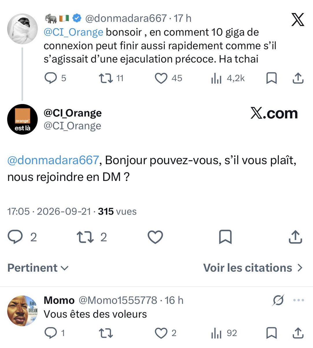 mhd_667y's tweet photo. @CI_Orange si c’est vrai ce qu’ils disent faut arrêter de voler !! https://t.co/dOsorciXcQ