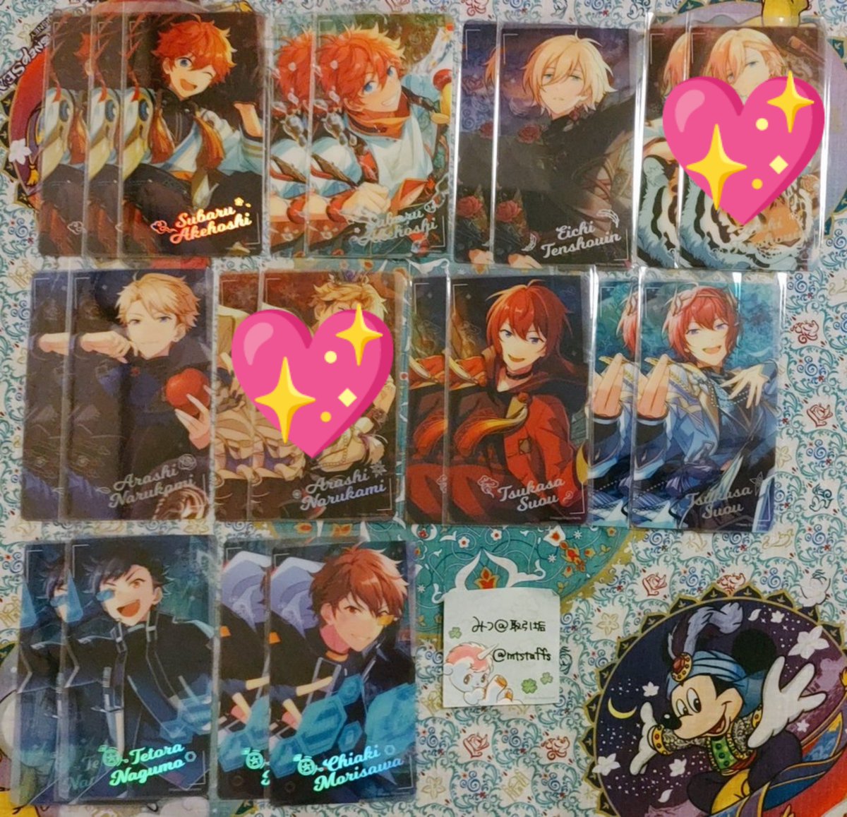 mtstu32's tweet photo. 【交換】あんスタ カードダス R レア

譲：奏汰 弓弦
異種 画像2-6

求：カードダスR なずな (同柄異種も可)
R こはく1 (クロススカウトでなずなと対のため1点のみ探しています)

郵送(ミニレター使用)、土曜日名古屋手渡し可能
よろしくお願いいたします。
※別ポストにノーマルあります https://t.co/e3NrSKDUU7
