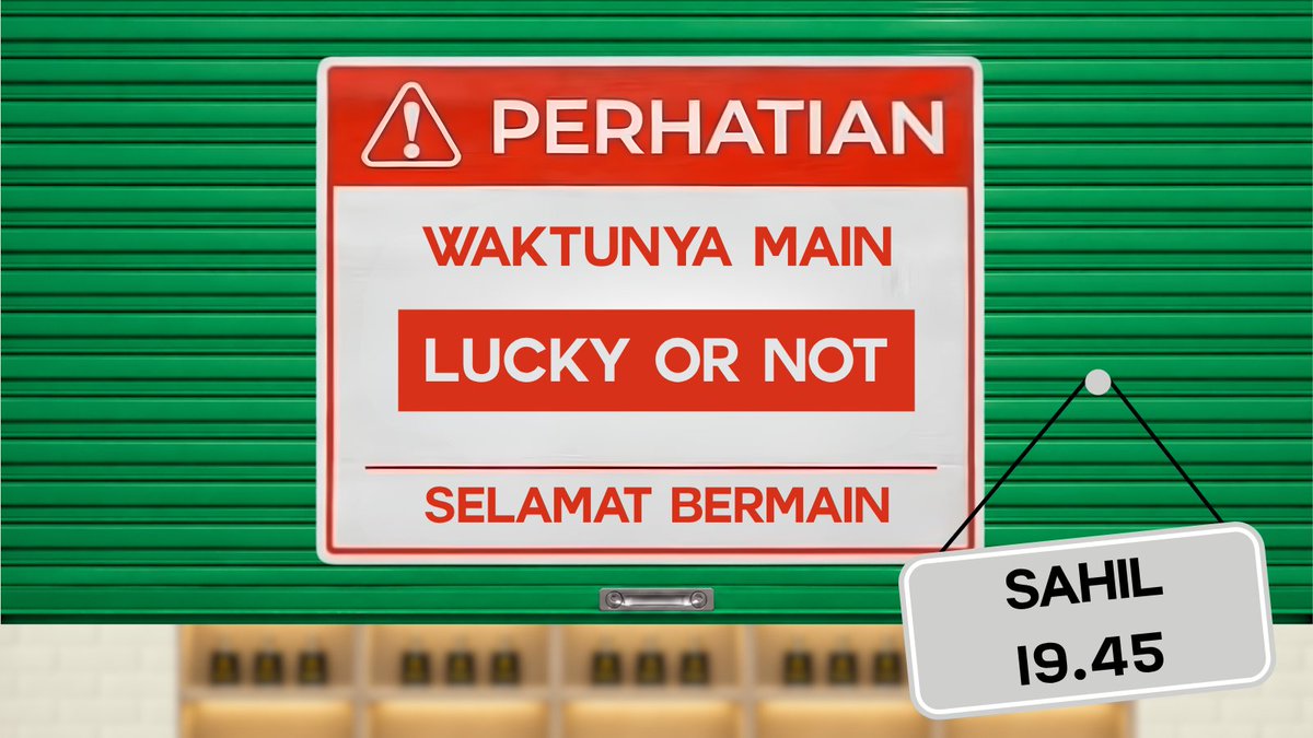 subBAHLUL's tweet photo. ⠀
⠀
𝐖𝐀𝐊𝐓𝐔𝐍𝐘𝐀 𝐌𝐀𝐈𝐍 !!

𝐇𝐚𝐫𝐢 𝐢𝐧𝐢 𝐦𝐚𝐢𝐧 Lucky or Not 𝐬𝐚𝐦𝐚 @subBAHLUL
𝐉𝐚𝐦 19.45

𝐄𝐍𝐉𝐎𝐘 𝐓𝐇𝐄 𝐆𝐀𝐌𝐄 🤙

   ⠀⠀⠀ https://t.co/fQaUVMH7dj