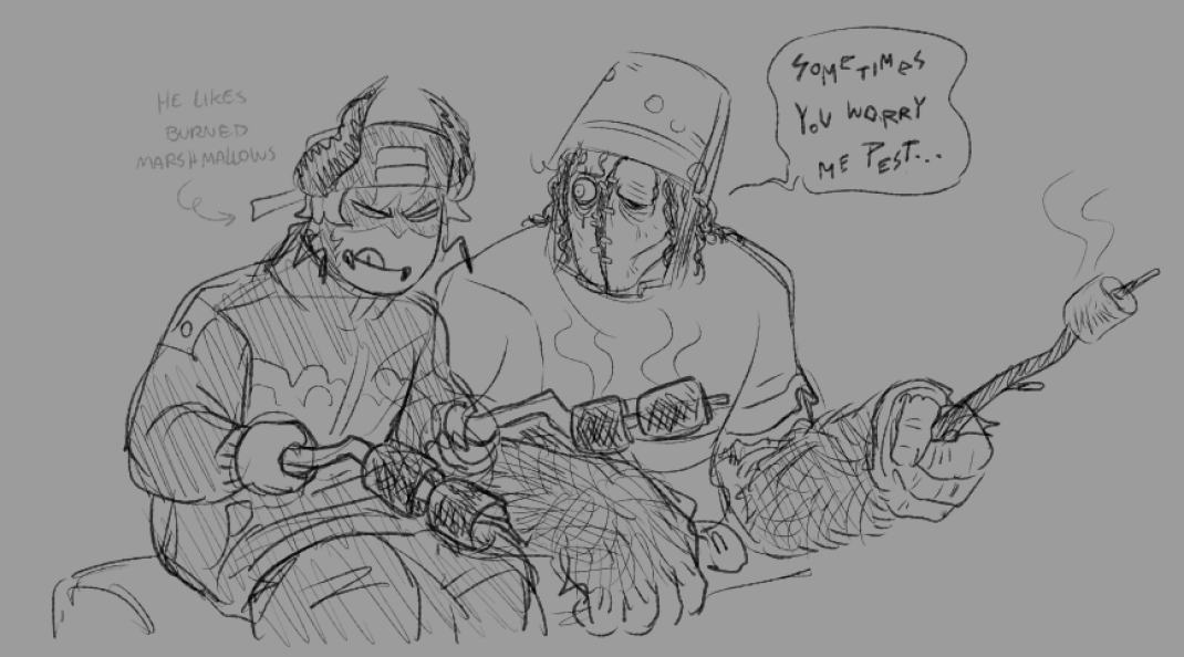 GgukTeaParty's tweet photo. A BUNCH OF PEST DOODLES GRRAAA https://t.co/yk3jQBiX7N