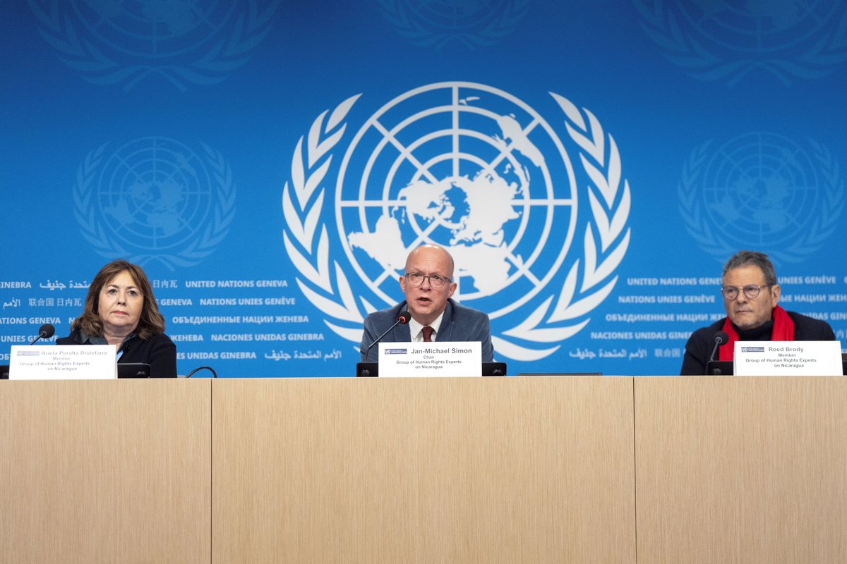 UNGeneva's tweet photo. "A State that resorts to enforced disappearance &amp; allows persons to die in custody falls short of the minimum human rights standards required for democratic governance.” 

UN Experts warn #Nicaragua has weaponized enforced disappearance to crush dissent &amp; control the population. https://t.co/4246jKeFvs