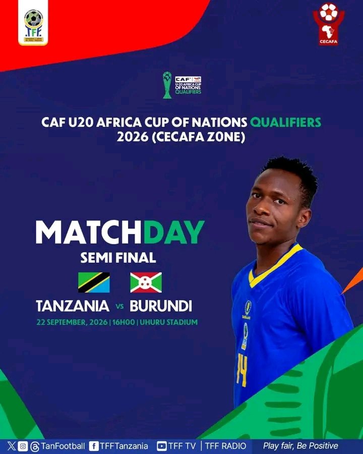 mukoya_aywah's tweet photo. #CafAfconU20Q
#CecafaZone
Semi finals
Tanzania ๐น๐ฟ <=> ๐ง๐ฎ Burundi https://t.co/ZI5yYutvIc