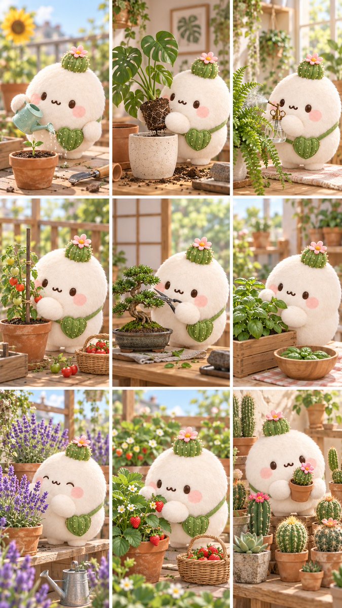 aiai_new's tweet photo. ぽふぽふのサボテン ぽふてん ぽふてんの日常 
#かわいい #サボテン #キャラクター #AIキャラクター #ぽふてん #AIかわいい #みんなに好きになってほしい https://t.co/Qk9Jy1Oj7F