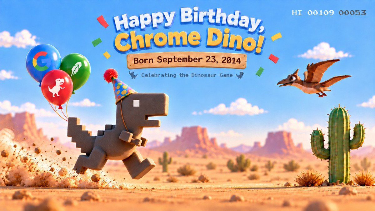 ChromeDinoRH's tweet photo. Tomorrow!!!  🦖🎉 https://t.co/g3d2udHNdu