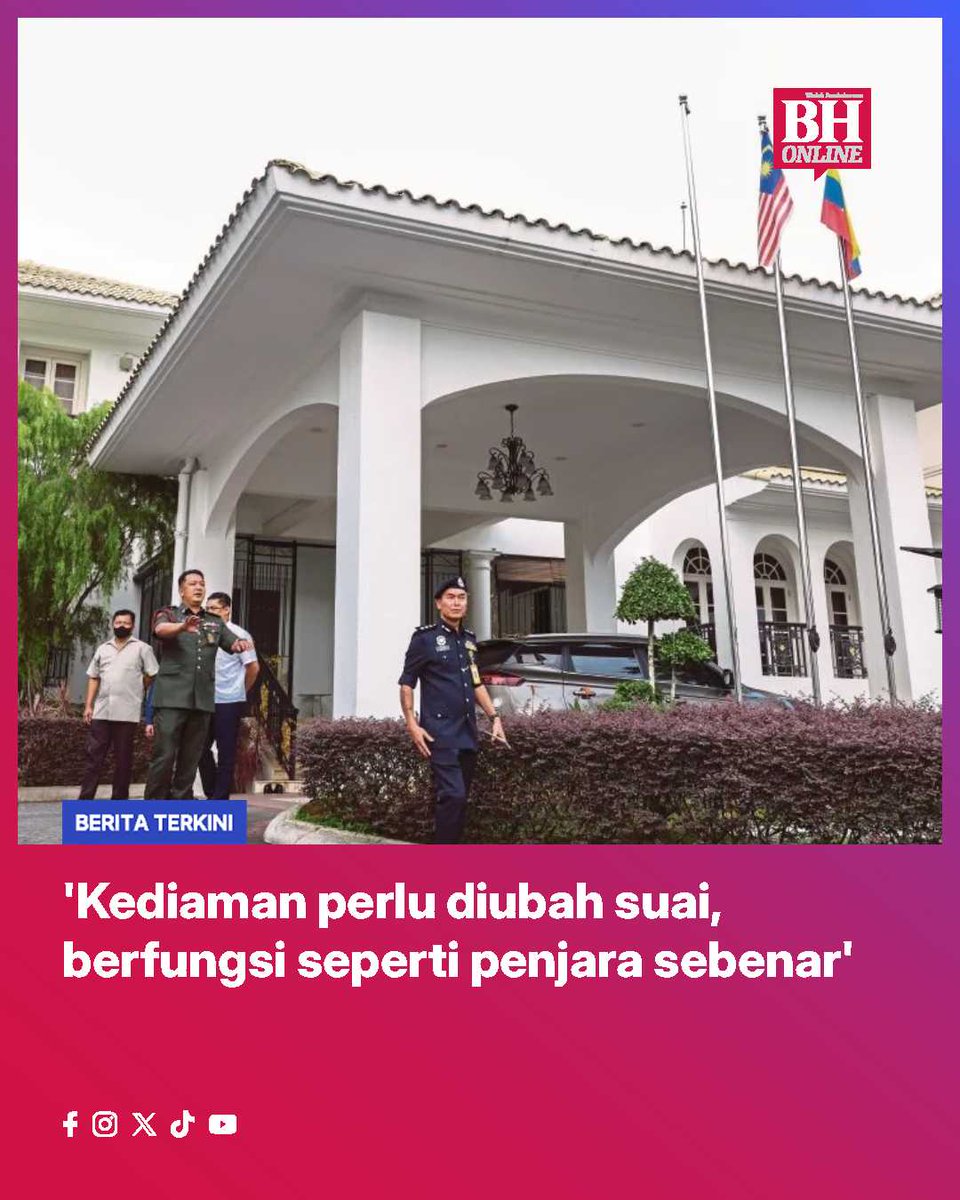 Chanleersn5's tweet photo. Kediaman yang diwartakan sebagai penjara perlu mematuhi ciri keselamatan penjara, termasuk pagar, mesin pengimbas dan larangan menyimpan barangan yang boleh dijadikan senjata.

#Malaysia #Penjara #Keselamatan #BeritaSemasa https://t.co/EdJeO8yYMy