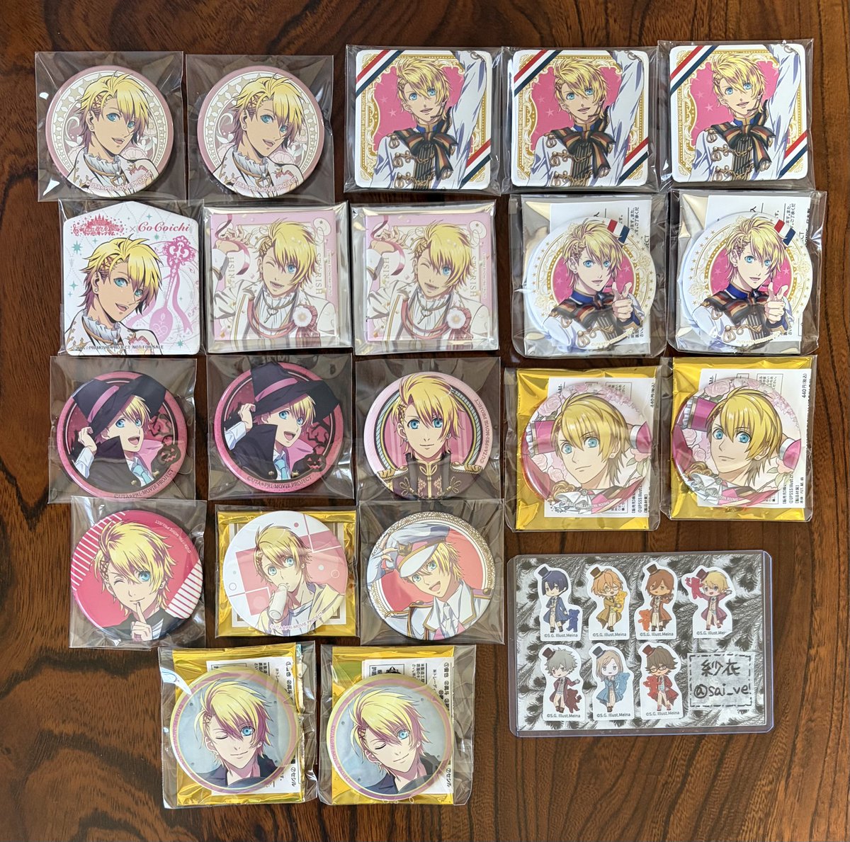 sai_ve's tweet photo. 【譲渡】うたプリ 缶バッジ

譲→翔
求→画像①②各300円、③④各200円

画像利用してお声がけください
素人保管未使用品
郵送のみ/UFJ銀行振込/PayPay https://t.co/oEy2eZCdVX