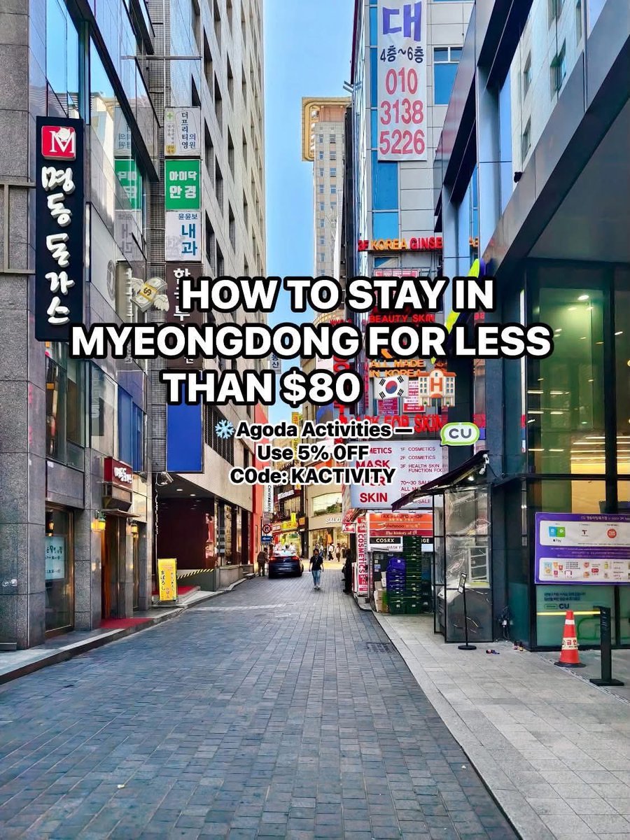 POVKOREA8's tweet photo. 💸 HOW TO STAY IN MYEONGDONG FOR LESS THAN $80 🇰🇷🏨
💙 Browse below $80 hotel in Myeongdong deals here:
https://t.co/OlvpZ4aX5B https://t.co/8PV8rvAGMJ