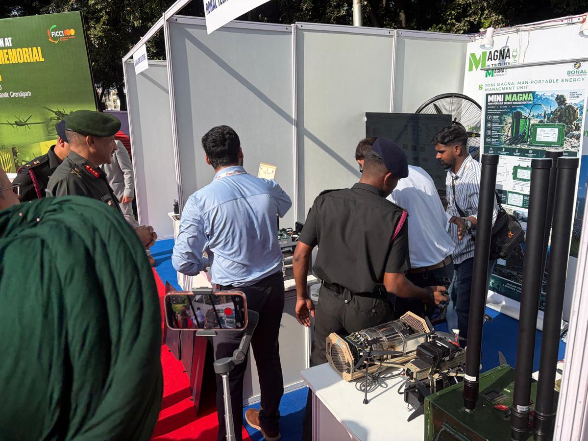 PvtRohal's tweet photo. Rohal Technologies participated in the Industry Exposition alongside the 4th Edition of the artillery seminar on 19 September 2026 at Manekshaw Auditorium, Chandimandir. It was a pleasure briefing the Director General Artillery and senior leadership of the Indian Army. https://t.co/1ZzdgXmWQp