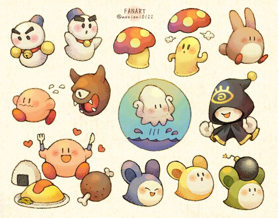 maniani0122's tweet photo. Characters in Kirby🌟
#fanart #kirby https://t.co/I3IoOdX67y