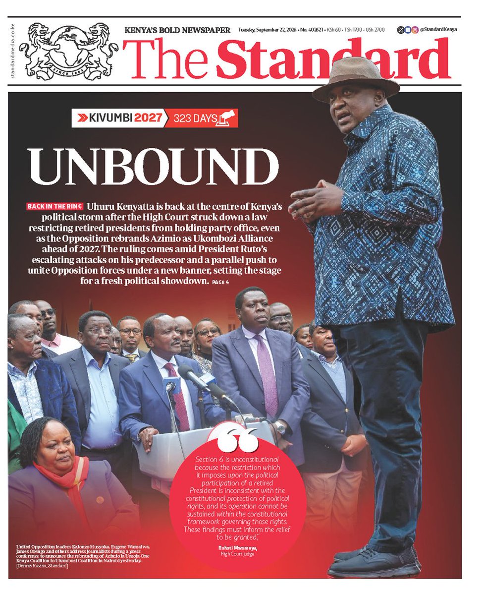 standard_ngr's tweet photo. 5. The Standard Kenya
6. The Sun
7. The National
8. The Standard
#LaCasaDeLosFamososMéxicoMx Kaduna State Grand Masternodes Mr Presh #plantnovaflex Provably Fair #CosecScribe NO MORE DELAY Gm Zoey Juju punter #altıüstüistanbulTaco Tuesday https://t.co/VTI8Z3dH9m